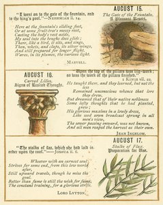 Side fra The Bible Emblem Anniversary Book (farvelitografi)