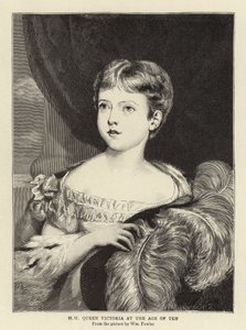 H M Dronning Victoria i en alder af ti af William Fowler