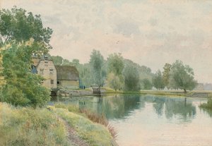 Houghton Mill ved floden Ouse, 1914