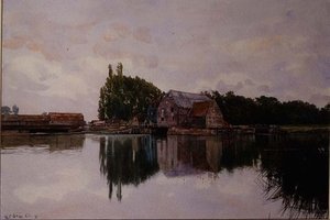 Old Barns ved Houghton, nær Durham af William Fraser Garden