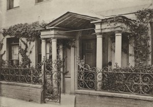 Døråbning, Arcaded Porch i Wimborne, Dorset (s/h-billede) af William Galsworthy Davie
