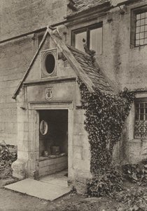 Døråbning, veranda ved Cap Mill, Painswick, Gloucestershire (s/h-billede) af William Galsworthy Davie