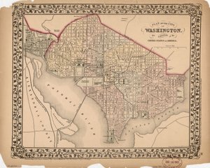 Plan for byen Washington - hovedstaden i Amerikas Forenede Stater af William Gamble