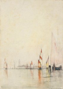 Både på lagunen, Venedig af William Gedney Bunce