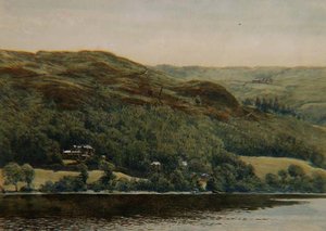 Udsigt over Brantwood, p.1881 (akvarel, blyant og blæk)