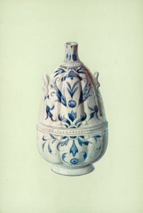 Flaske, Medici-porcelæn, florentinsk (farve litho)