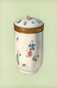 Toiletpotte, Chantilly, med japansk design (farve litho) af William Gibb