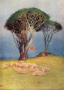 Skærsommernat (farve litho)