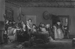 Læsning af testamentet, c1820.