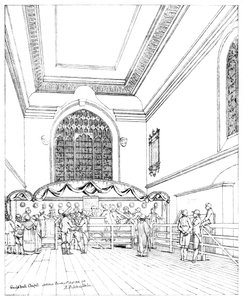 Interiør af Guildhall Chapel, City of London, 1886
