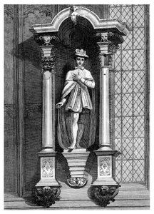 Statuen af Edward VI, fra forsiden af Guildhall Chapel, City of London, 1886.