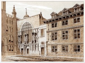 Vestfronten af Guildhall Chapel, City of London, 1886