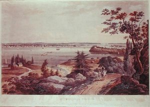 New York fra Weehawk af William Guy Wall