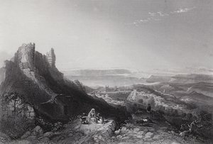 Tiberias-søen (gravering) af William H. Bartlett