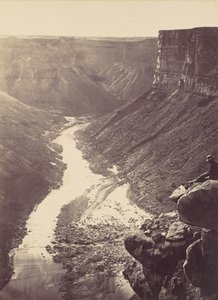 Grand Canyon, Colorado River, nær Paria Creek, Looking West, 1872.