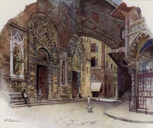 Eller San Michele, Firenze (farve litho)
