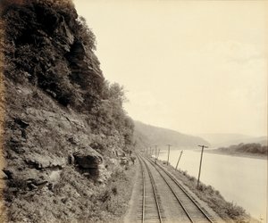 Cathedral Rocks, Susquehanna-floden nær Meshoppen, for Lehigh Valley Railroad