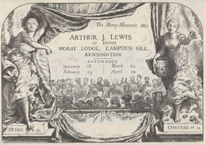 Moray Minstrels invitationskort af Arthur James Lewis, 1865. af William Harcourt Hooper