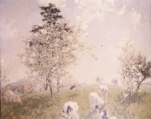 Sølv, blå og grøn af William Harold Dudley