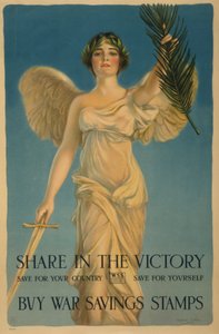 Del i sejren, Køb War Savings Frimærker, 1. Verdenskrigs plakat, 1918