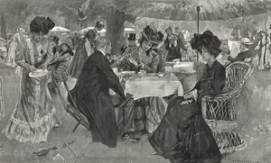 Eftermiddagste i Kensington Gardens af William Hatherell