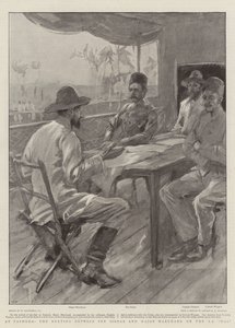 Ved Fashoda, mødet mellem Sirdar og Major Marchand på SS Dal af William Hatherell