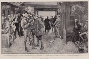 Afventer ordrer til fronten, en afdeling af kejserlig Yeomanry i Norwich af William Hatherell