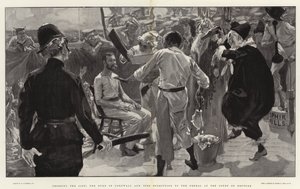 Crossing the Line, hertugen af Cornwall og York underkaster sig prøvelsen ved Court of Neptun af William Hatherell