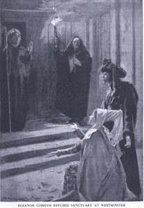 Eleanor Cobham nægtede et fristed i Westminster fra Cassells History of the British People udgivet af Waverley Book Company Limited, ca. 1940 af William Hatherell