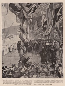 Hendes Majestæt går om bord på Holyhead til Kingstown af William Hatherell