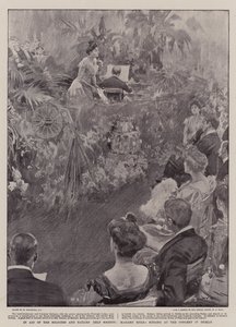 I Aid of the Soldiers and Sailors Help Society synger Madame Melba ved koncerten i Dublin af William Hatherell