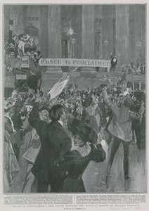 Fred er proklameret: Scenen uden for Mansion House søndag aften af William Hatherell