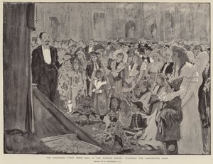 Børnenes udklædningsbal i Mansion House, ser Marionetshowet af William Hatherell