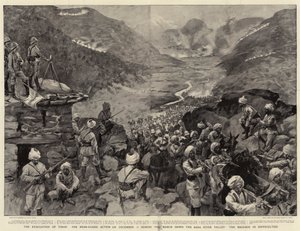 Evakueringen af Tirah, bagvagtsaktionen den 13. december under marchen ned ad Bara River Valley, bagagen i vanskeligheder af William Hatherell