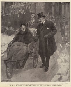 Kongen og Kejserinde Frederik på Friedrichshofs grund af William Hatherell