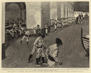 Dronningen i Cimiez, Chasseurs Alpinerne hylder Hendes Majestæt under hendes Afternoon Drive af William Hatherell