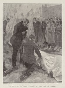Vraget af Liner Mohegan ud for Cornwalls kyst af William Hatherell