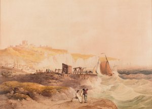 Dover, ukendt dato (akvarel og blyant på papir) af William Havell
