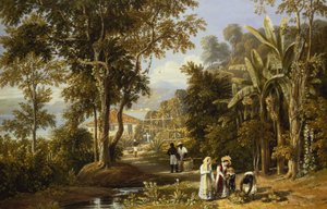 Havescene på Braganza-kysten, Rio de Janeiro, 1827