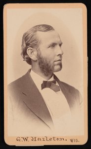 Portræt af Gerry Whiting Hazleton 1829-1920, før 1876. af William Hayward Sherman