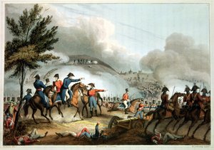 Slaget ved Salamanca, 22. juli 1812, ætset af J. Clarke, farvelagt af M. Dubourg (akvatint)