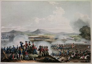 Slaget ved Talavera, 28. juli, 1809, indgraveret af Thomas Sutherland (f.c.1785) af William Heath