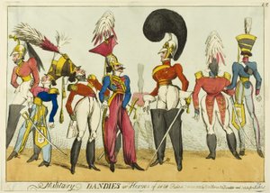 Militære dandyer eller helte fra 1818 af William Heath