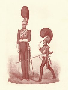 Viser forskellen mellem manden og betjenten, 1830-1840, 1909 af William Heath