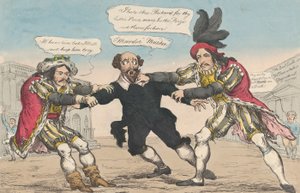 The Rival Richards, eller Shakespeare in Danger, 18. maj 1814. af William Heath
