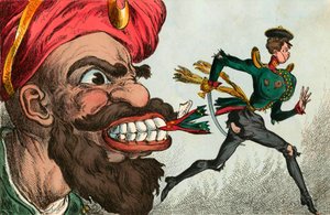 Begyndelsen på Krim-krigen efter den vesteuropæiske karikaturtegners øjne, 1850