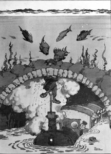 A Leak in the Channel Tunnel, illustration fra 