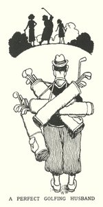 En perfekt golfmand (litho) af William Heath Robinson