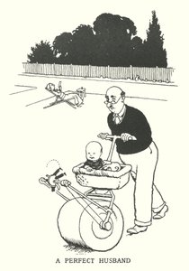 En perfekt mand (litho) af William Heath Robinson