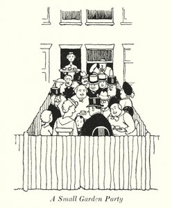 En lille havefest (litho) af William Heath Robinson